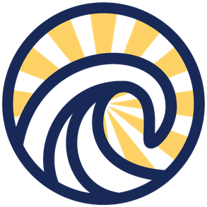 MTC Surf wave and sunrise mark